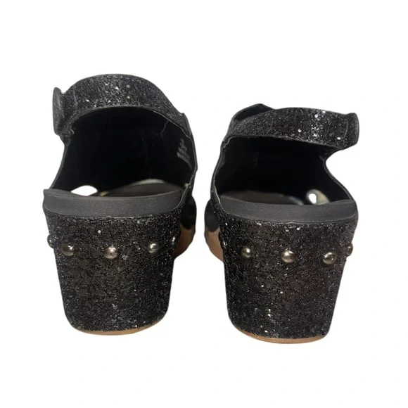 CORKY’s Boutique  Ashley black glitter wedge sandals women’s shoes size 11 - Picture 13 of 14